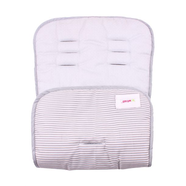 Κάλυμμα καροτσιού MINENE Pushchair & Car Seat Liner Light Grey Dots/Stripes